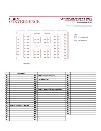 CBRNe Convergence Boston - Floorplan