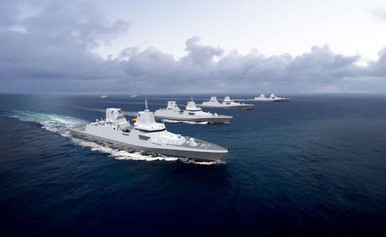 Artists impression of the frigate